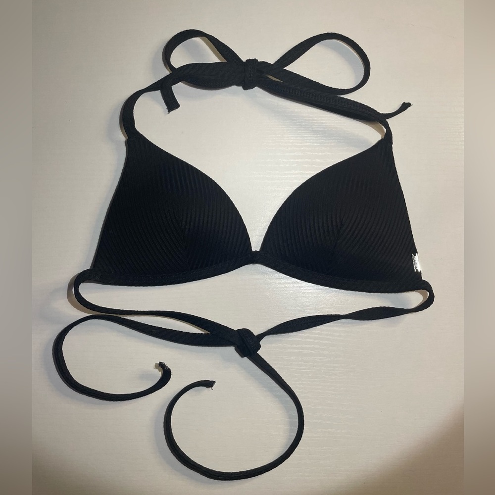 PINK Victorias Secret | Triangle Push Up Bikini Top | Color: Black | Size: Small
